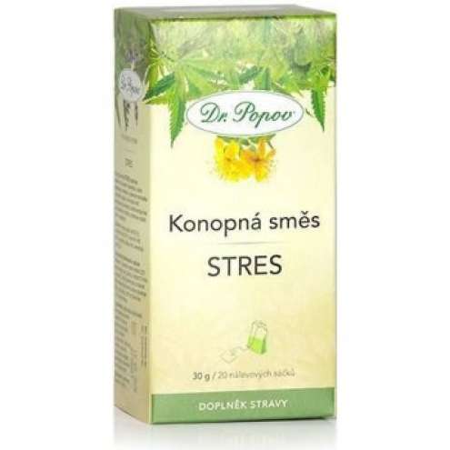 DR. POPOV Hemp tea for stress relief, 20 x 1.5 g